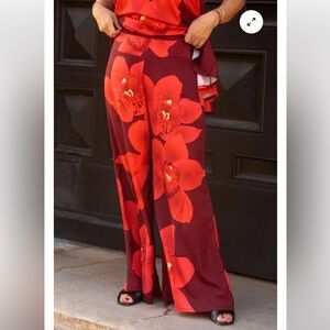 Fighting Eel Ava Sky Thea Wide Leg Pants Holiday Orchid Small NWT